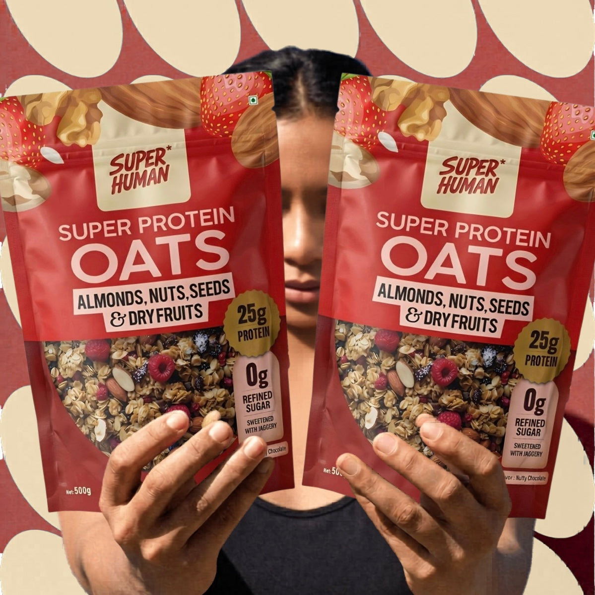 CHOCOLATE PROTEIN OATS 500GM